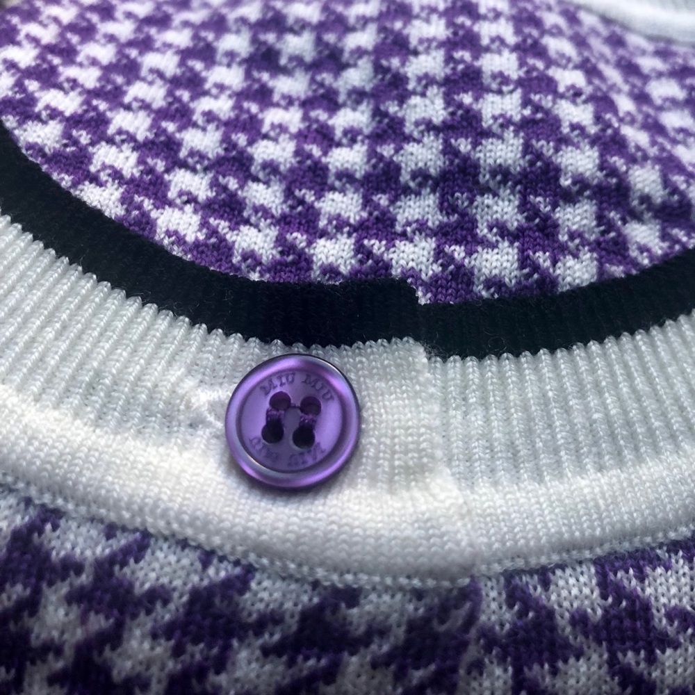 $685 Miu Miu cropped Houndstooth cardigan - Picture 3 of 8